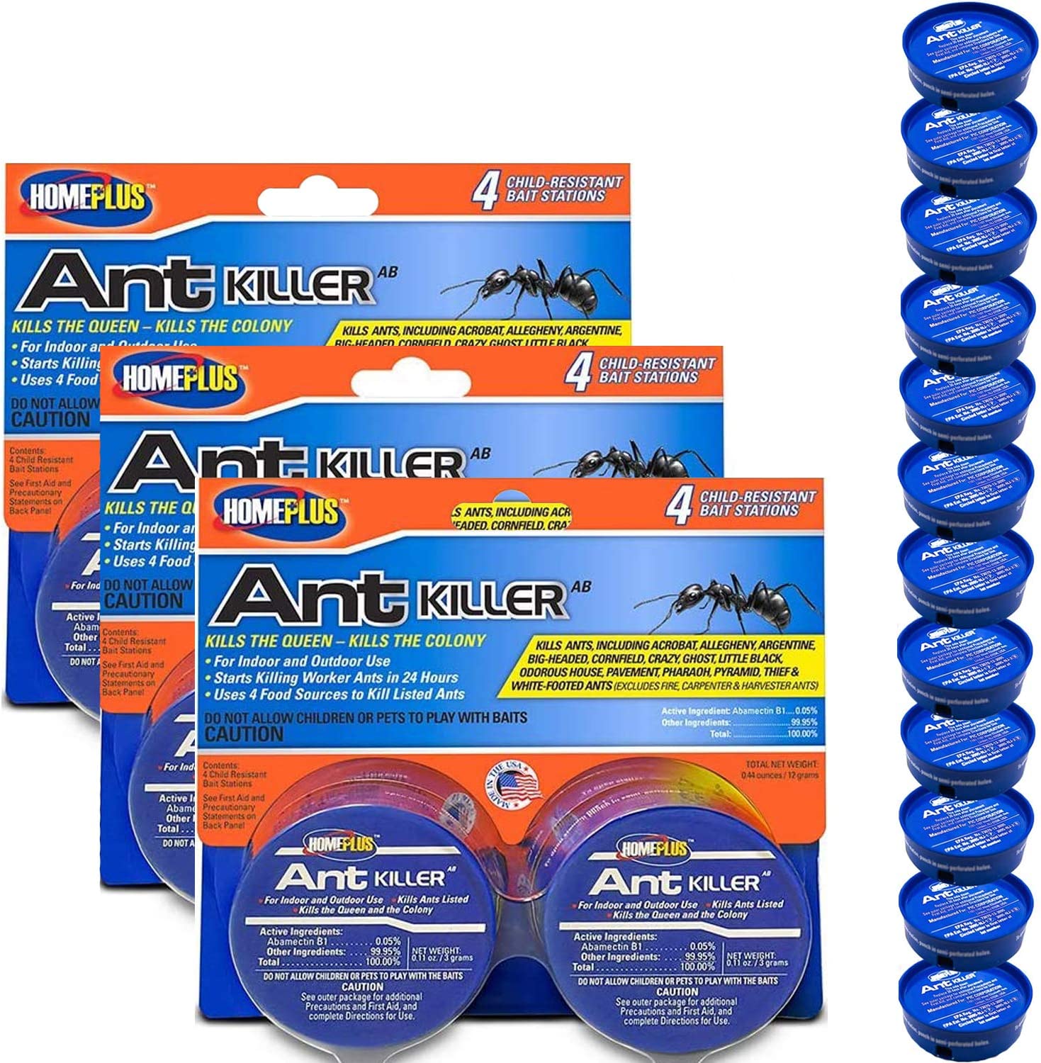 Home Plus Ant Killer 3 Pack Metal Ant Traps Indoor Outdoor