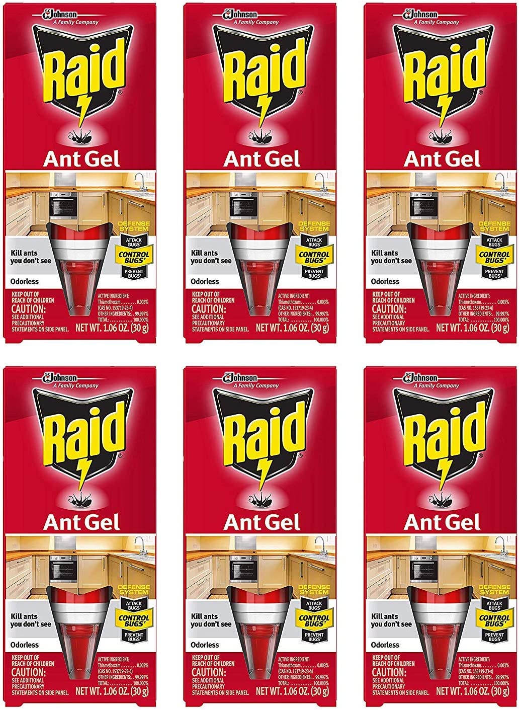 Raid Ant Gel 1.06 Ounce (Pack of 6)
